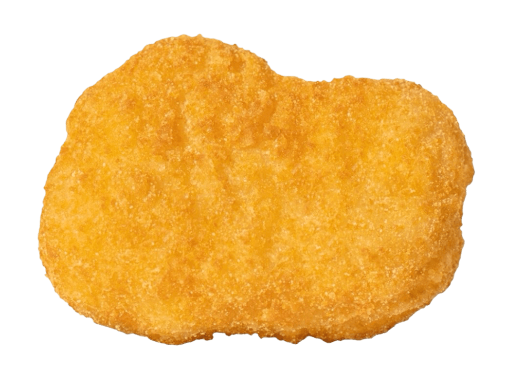 A single golden chicken nugget